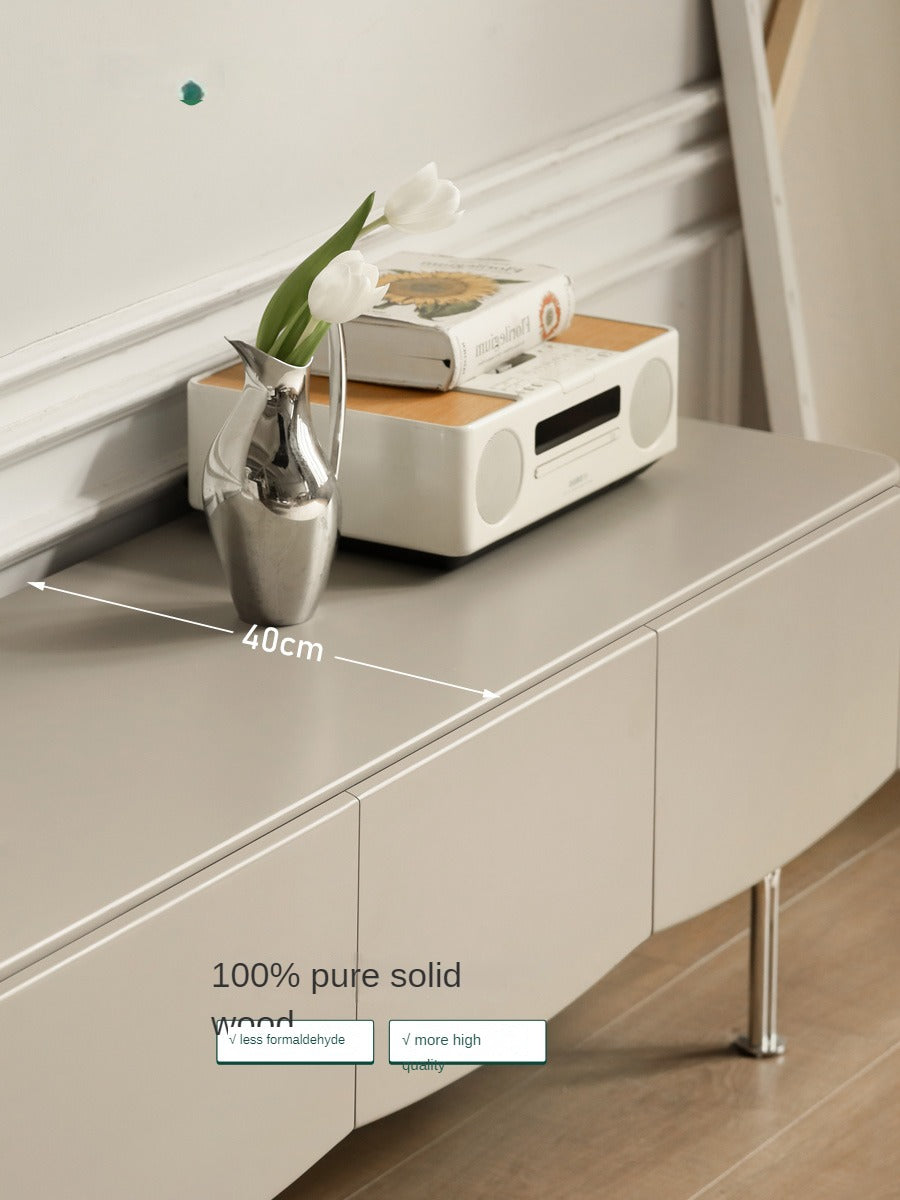 Poplar Solid Wood Elegantly TV Cabinet Light Luxury.