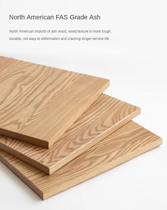 Ash, Oak Solid Wood Modern Combination Bookcase Integrated Card Seat