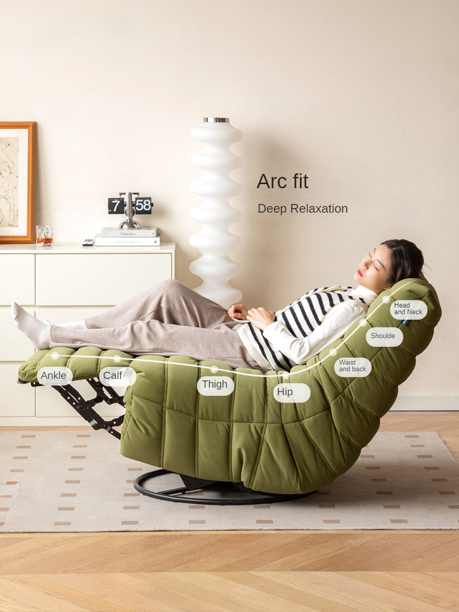 Caterpillar Rotatable Technology Fabric Lazy Chair