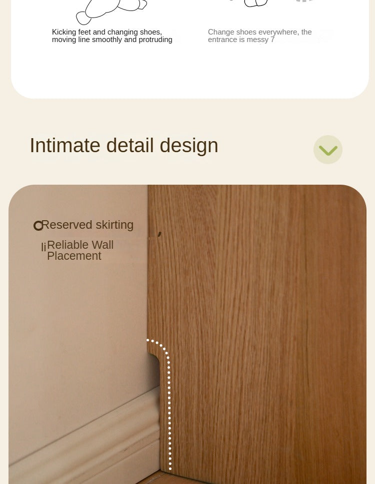 Beech Solid Wood Shoe Cabinet