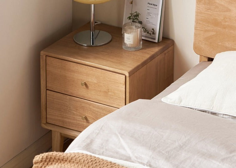 Ash, Oak Solid Wood, Solid RubberWood Nightstand)