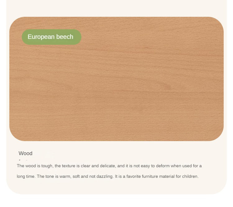 Beech Solid Wood Bedroom Furniture Set Children's Bed Montessori.