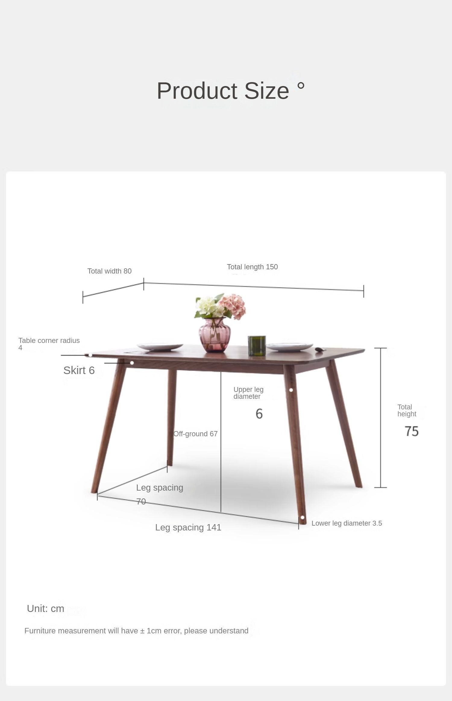 Black Walnut, Oak Solid Wood Walnut Color Dining Table