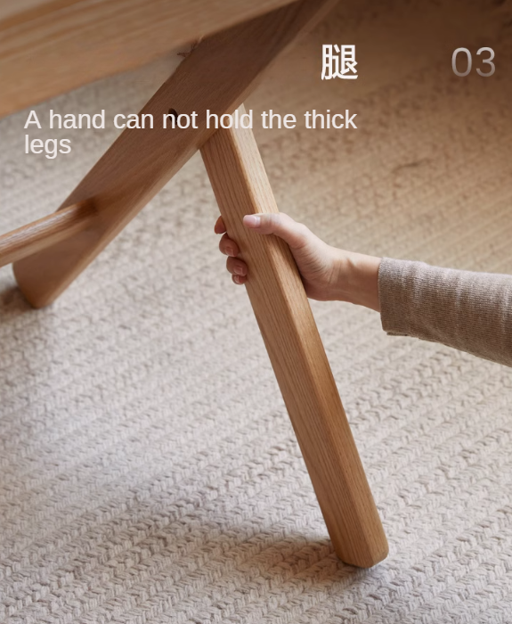 Oak solid wood modern folding table.