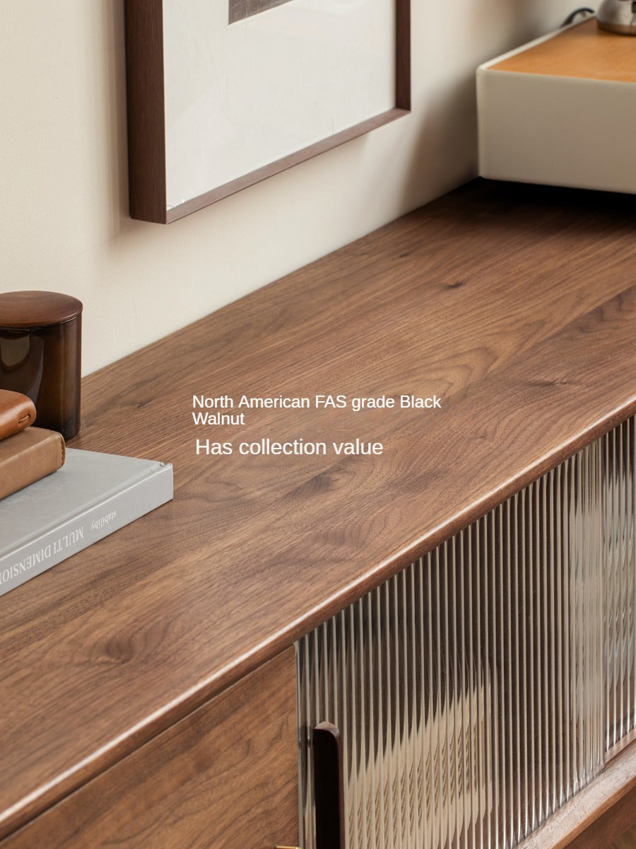 Black Walnut, Teak solid wood TV Cabinet.