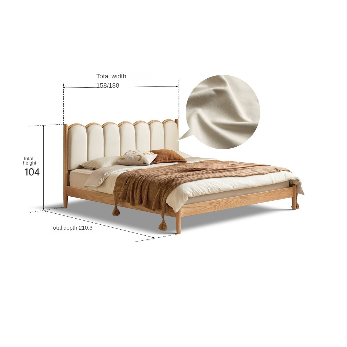 Beech, Oak Solid Wood Dream House Soft Bed