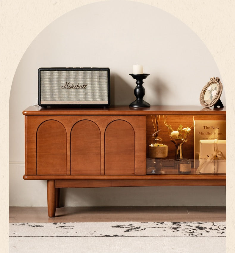 Poplar Solid Wood Antique Style TV Cabinet.