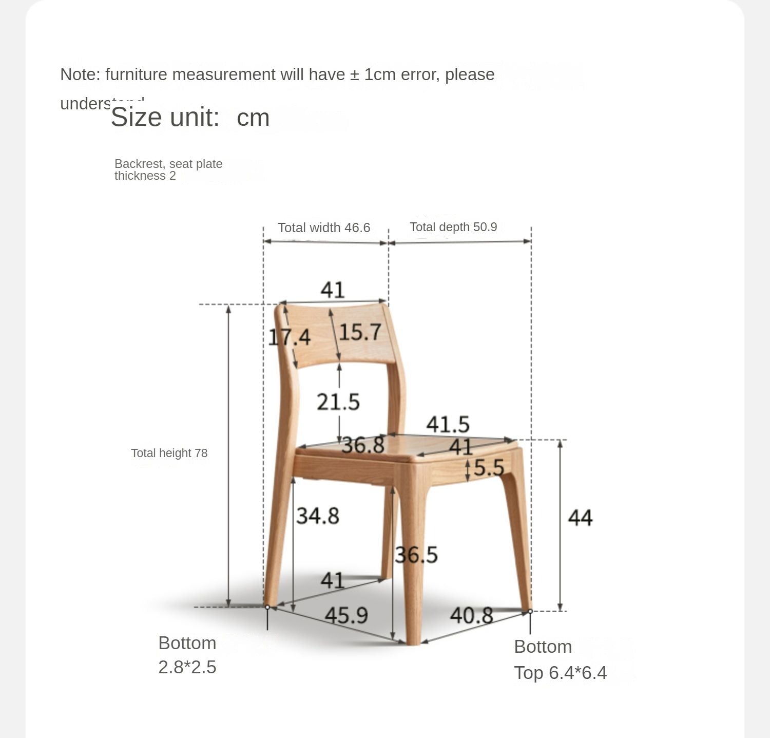Set 4 pcs Black Walnut, White Ash, Ash, Oak, Solid Rubberwood Stacking Dining Chairs