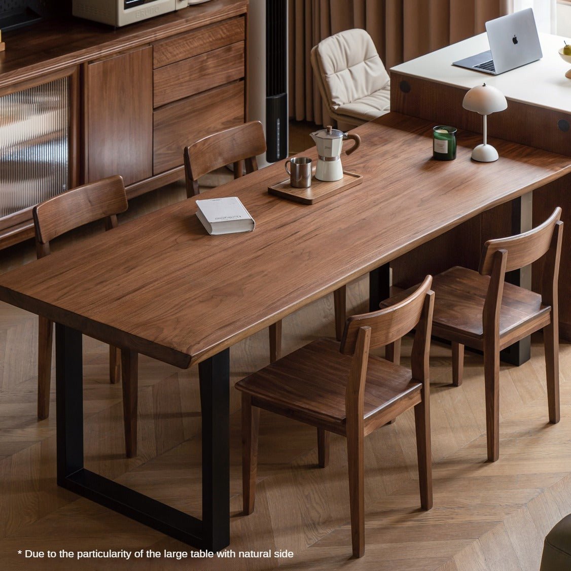 Black Walnut Solid Wood Natural Edge Large Board Dining Table