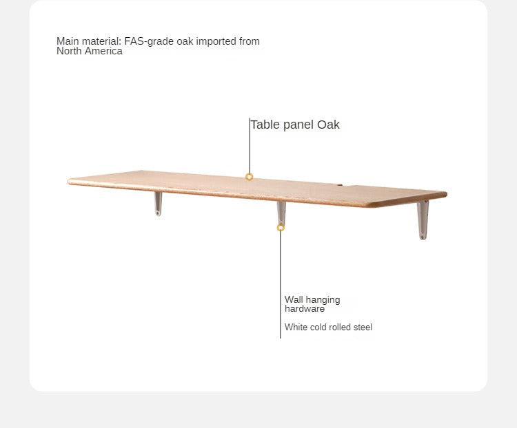 Oak Solid wood wall-mounted Makeup table Writing desk "