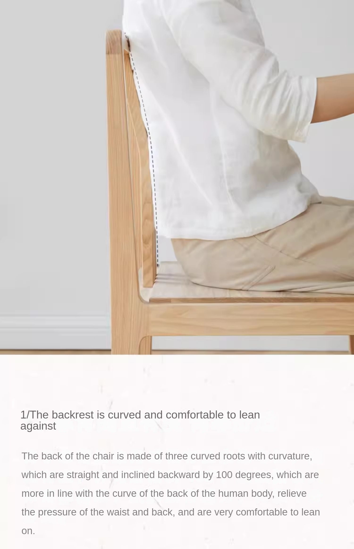 Black Walnut, Ash Solid Wood Dining Chair 4pcs