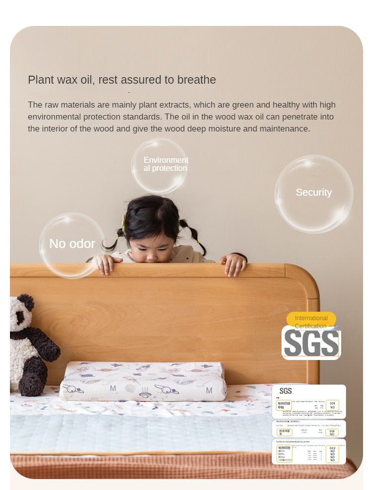 Beech Solid Wood Children's, Montessori Floor Bed<