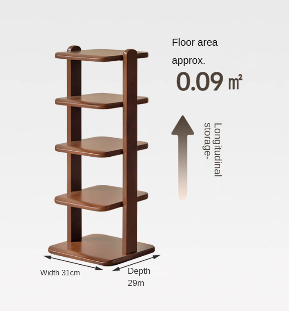 Beech Solid Wood, Solid Rubberwood Ultra-Narrow Shoe Cabinet