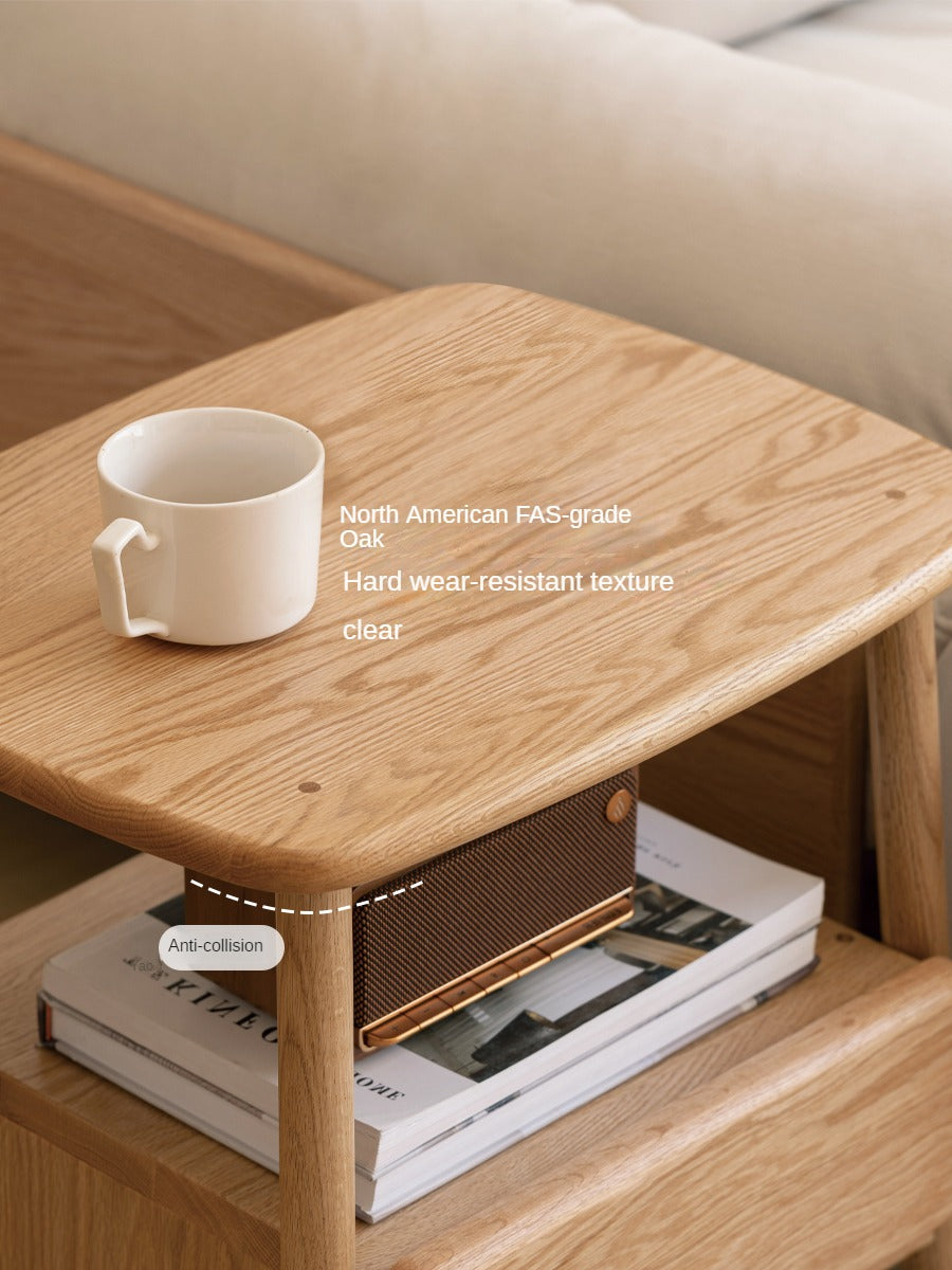 Oak, Beech Solid Wood Nightstand