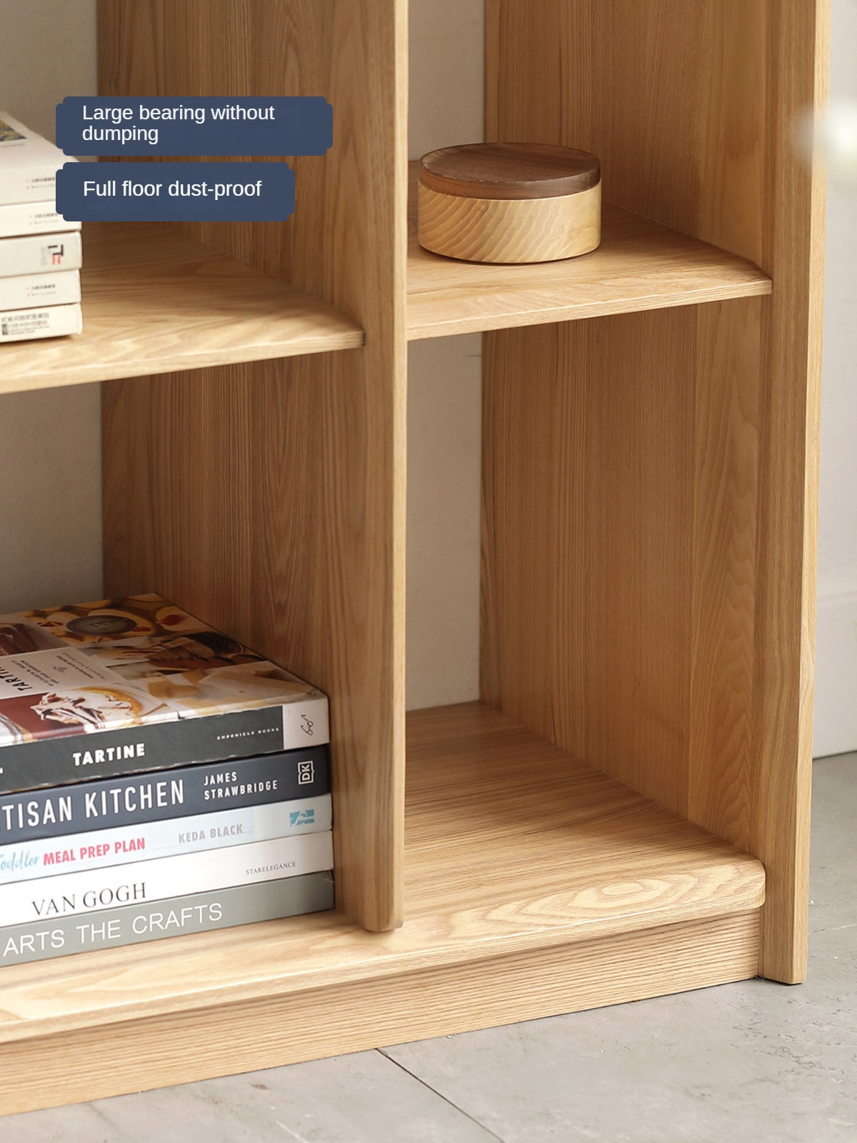 Ash Solid Wood Combination Bookcase Bookshelf<