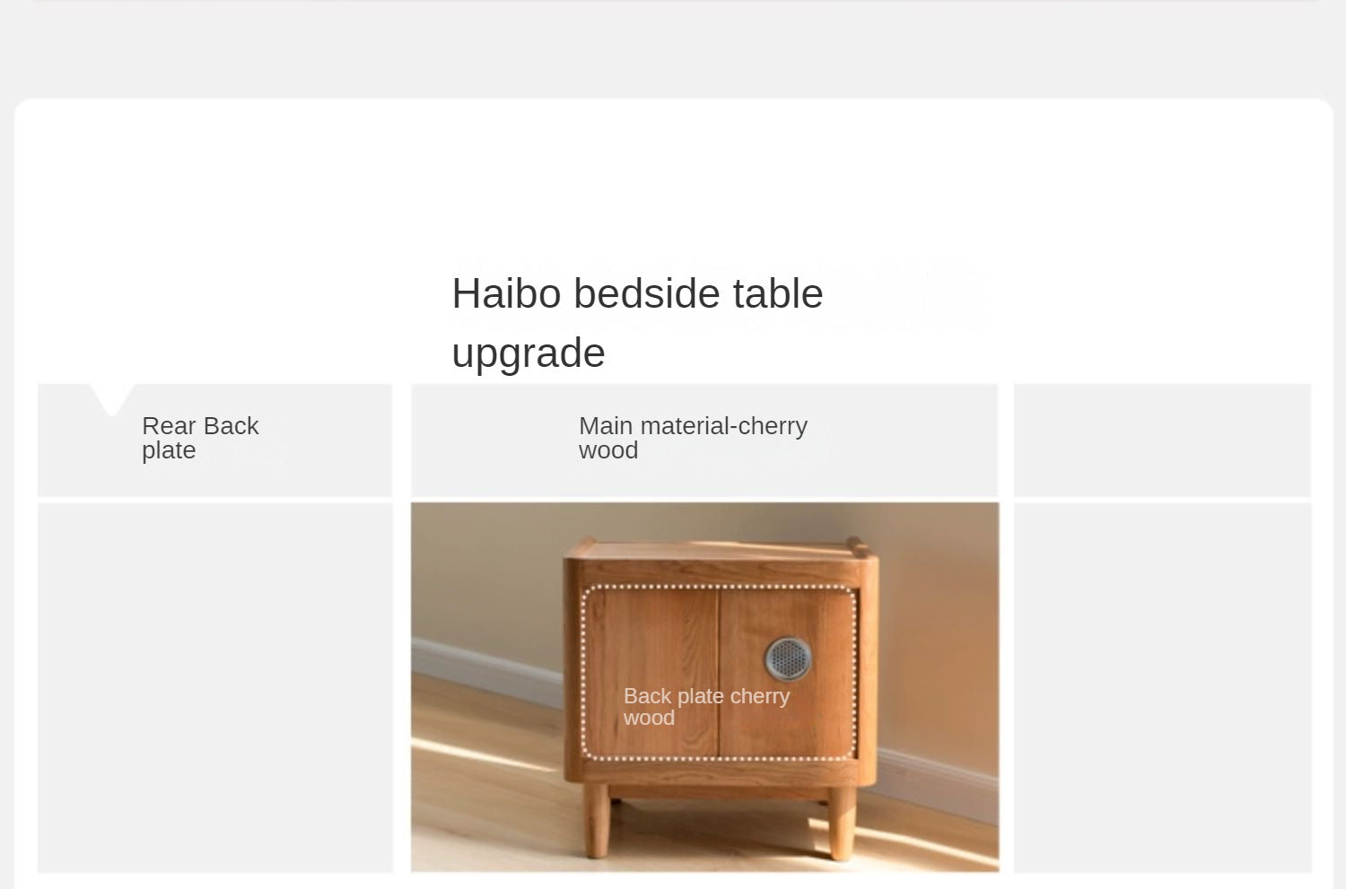 Cherry Wood Waves Nightstand
