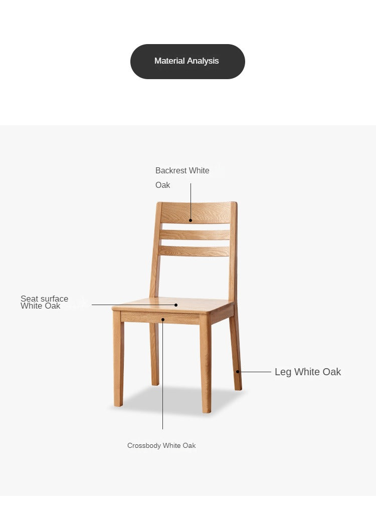 4 pcs set Oak, Ash Solid Wood - Dining Chair