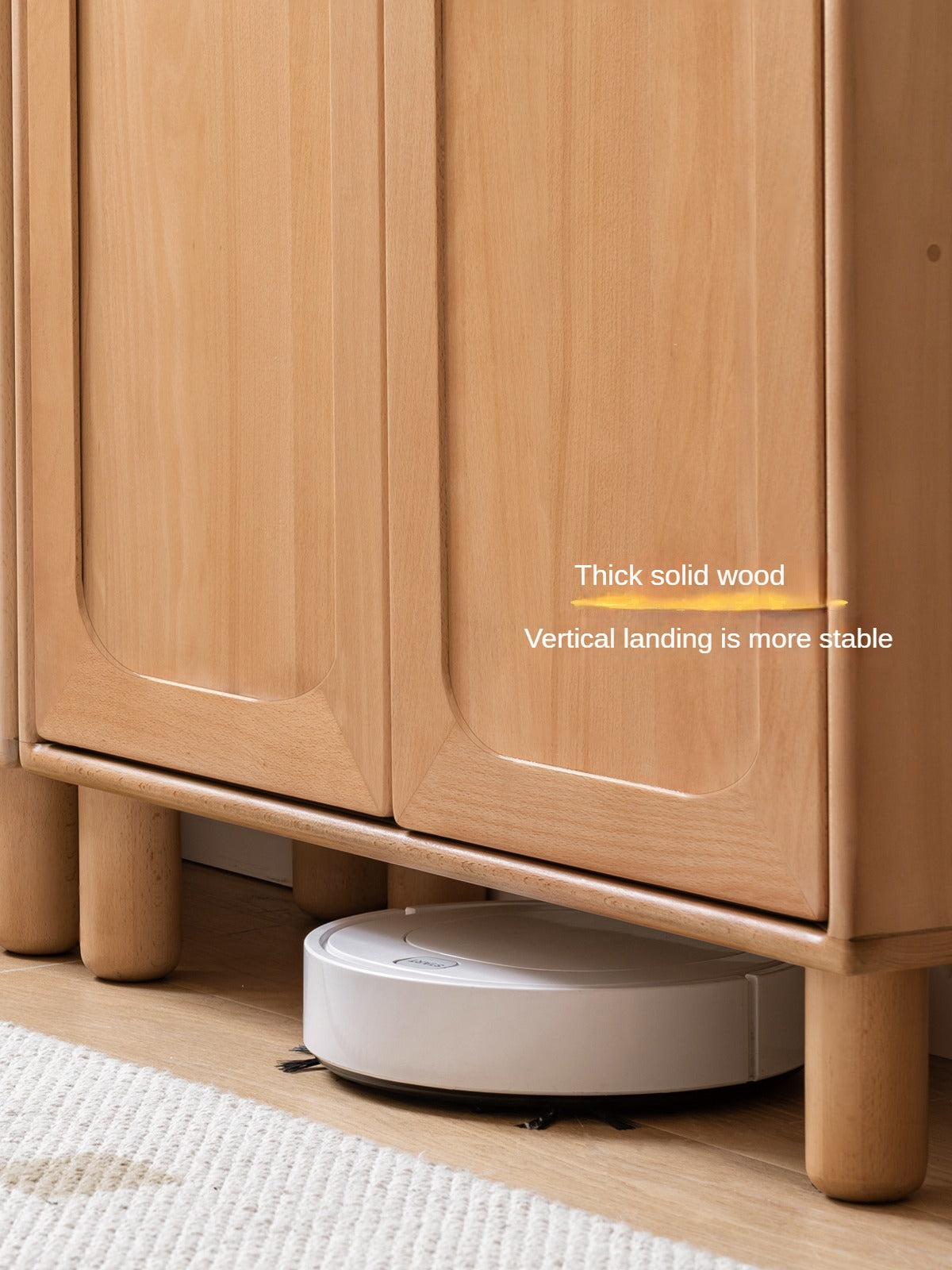 Beech Solid Wood Bookcase Study Bookshelf Cabinet Combination