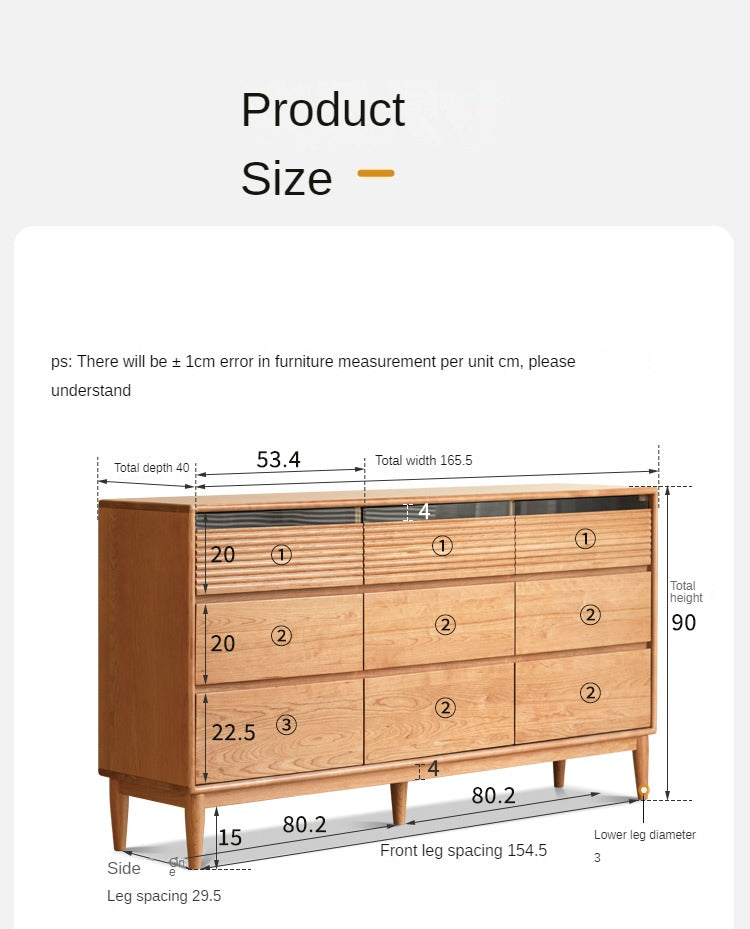 Cherry Solid Wood Chest Of Drawers