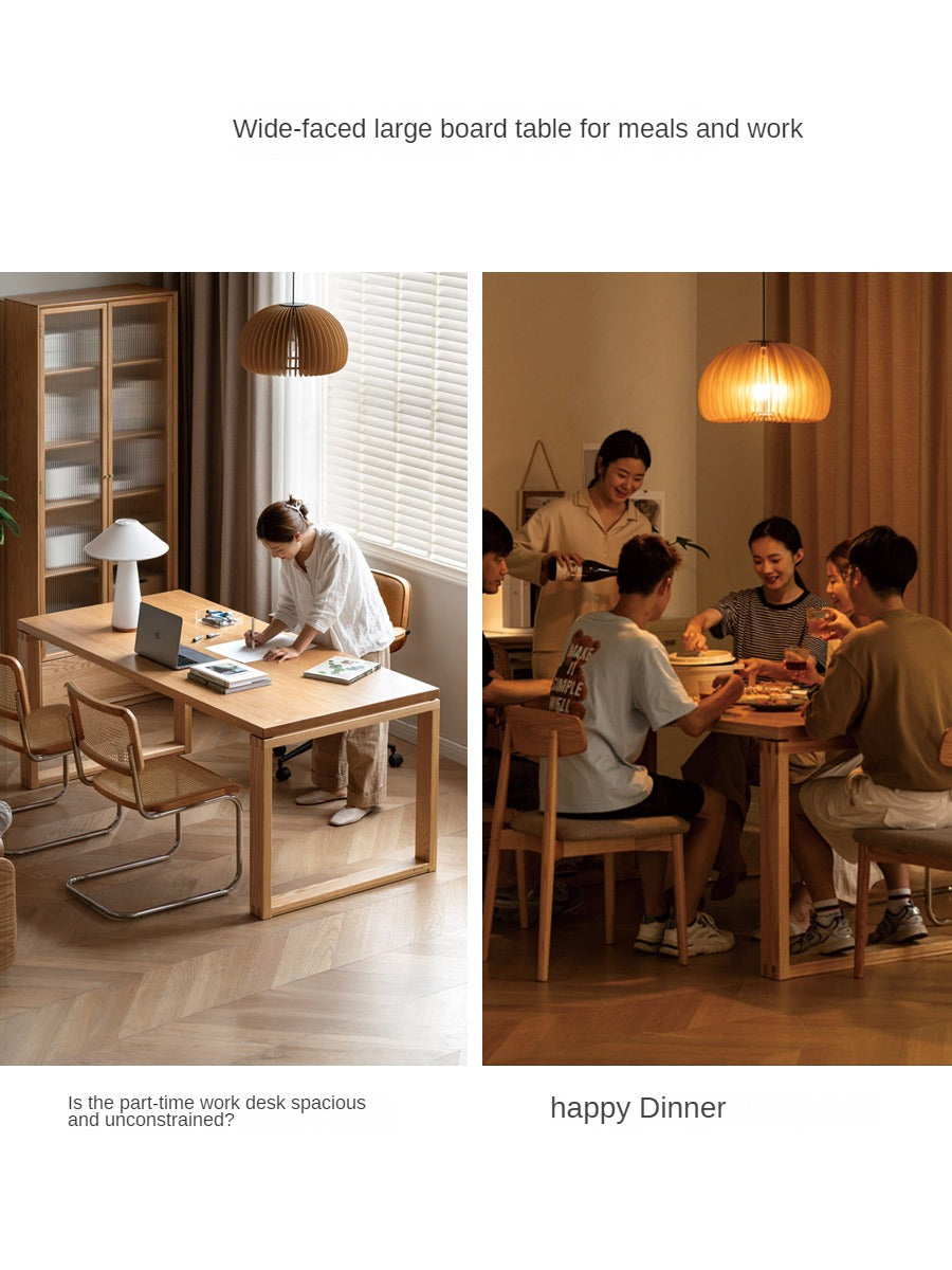 Beech, Oak Solid Wood Large Dining Table
