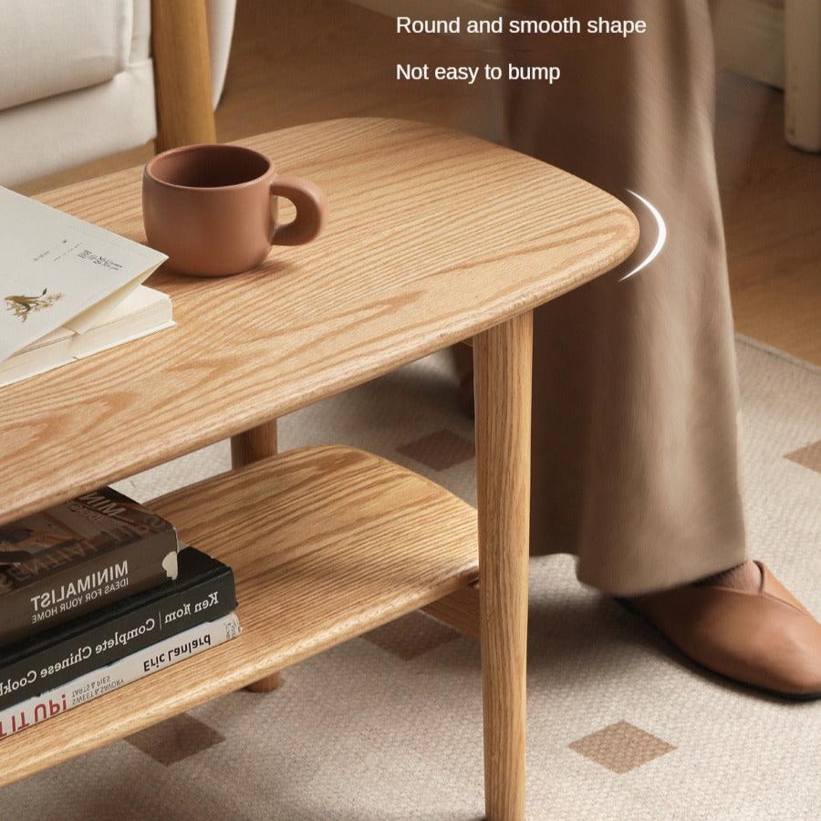 Oak Solid Wood Minimalist Ultra Narrow Coffee Table
