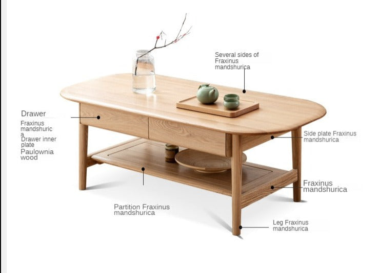 Coffee table ASH solid wood"