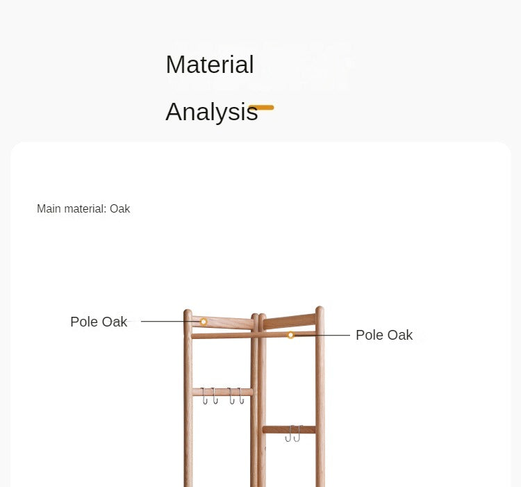 Oal solid wood corner hanger rack**