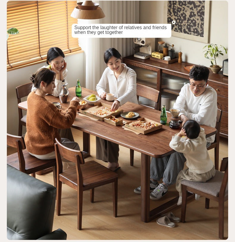Oak, Ash, Black Walnut Solid Wood Full Large Plate Dining Table