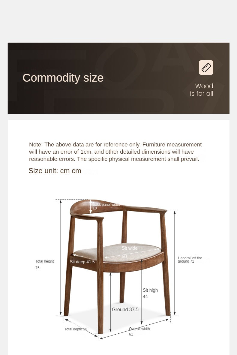 Ash Solid Wood Presidential Chair