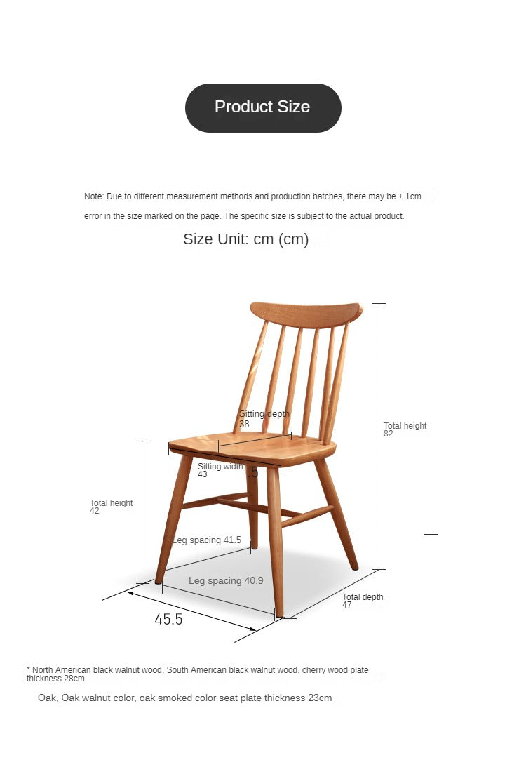 Cherry Solid Wood Windsor Chair 4 pcs set