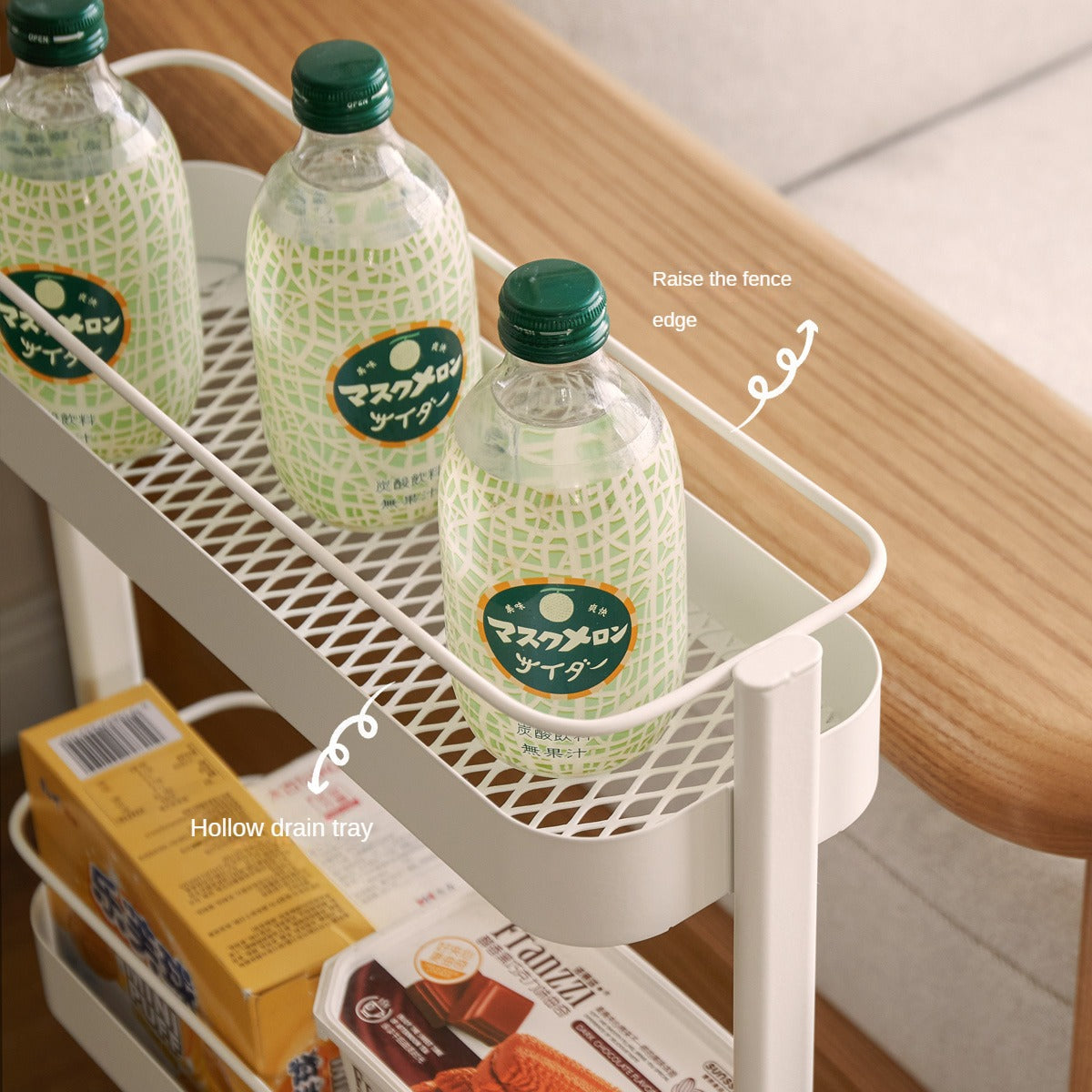 Mini Cart, Modern and Minimalist Kitchen Storage Rack