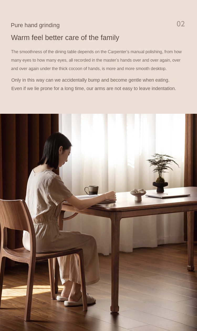 Black Walnut, Ash Solid Wood North American Dining Table