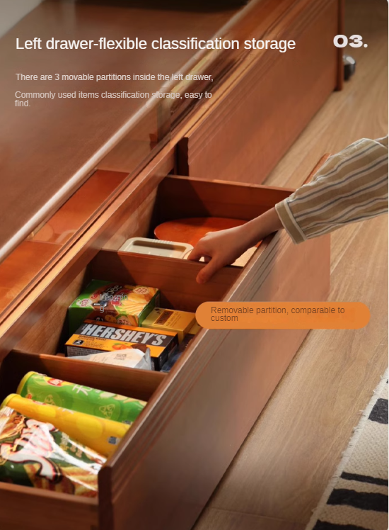 Poplar Solid Wood Retro Floor-Standing Medieval Style TV Cabinet.