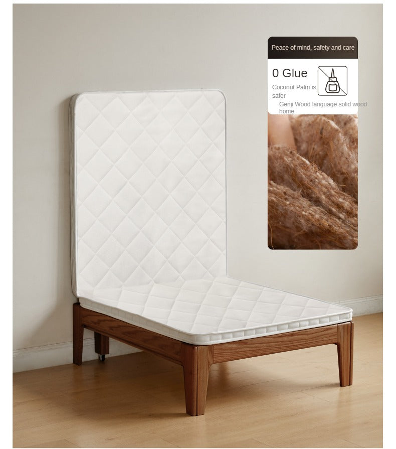 Oak, Beech, Solid Rubberwood Folding Single Retractable Sofa Bed.