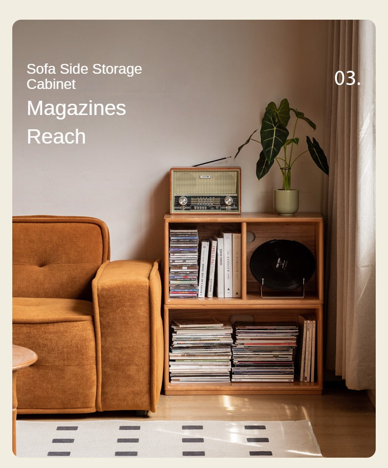 Cherry Solid Wood Free Combination Bookcase.