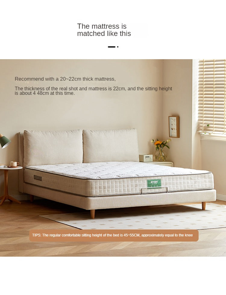 Imitation Cotton and Linen Fabric Bed