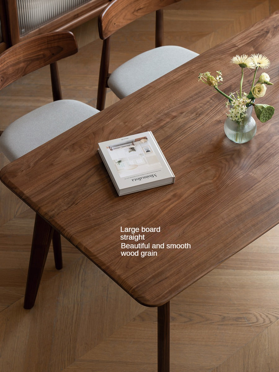 Sandalwood, Black Walnut Solid Wood North American Dining Table