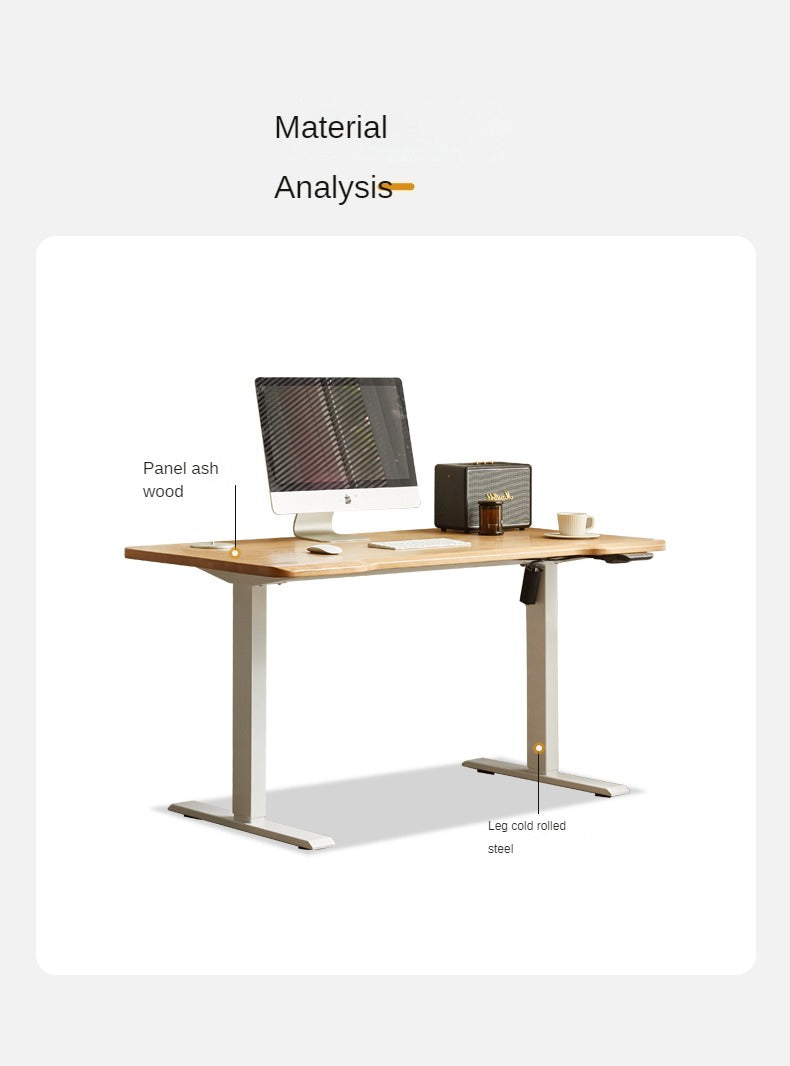 Cherry, Ash, Black Walnut Solid Wood Electric Lift Standing Desk