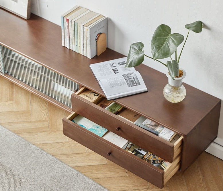 Beech Solid Wood Large TV Cabinet.