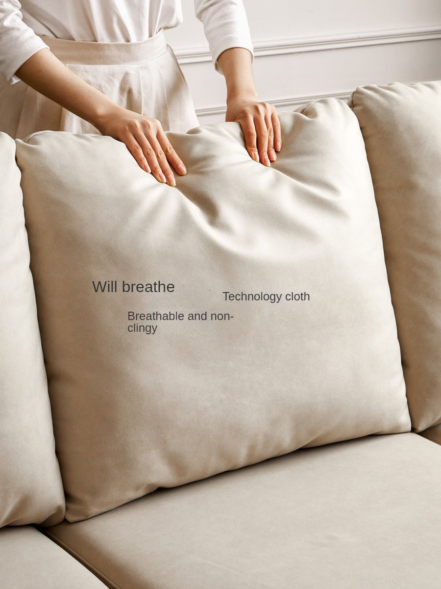 Technology Cloth Glutinous Rice White Sofa.
