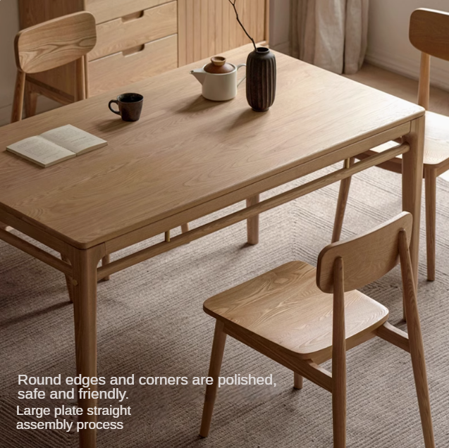 Ash Solid Wood Small-sized Modern Office Desk