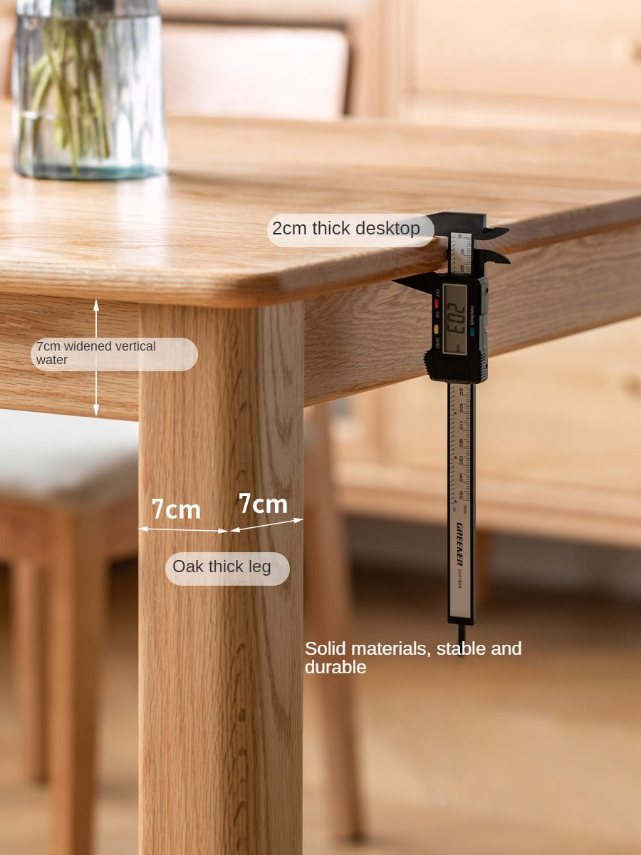 Oak, Ash Solid Wood Modern Dining Table