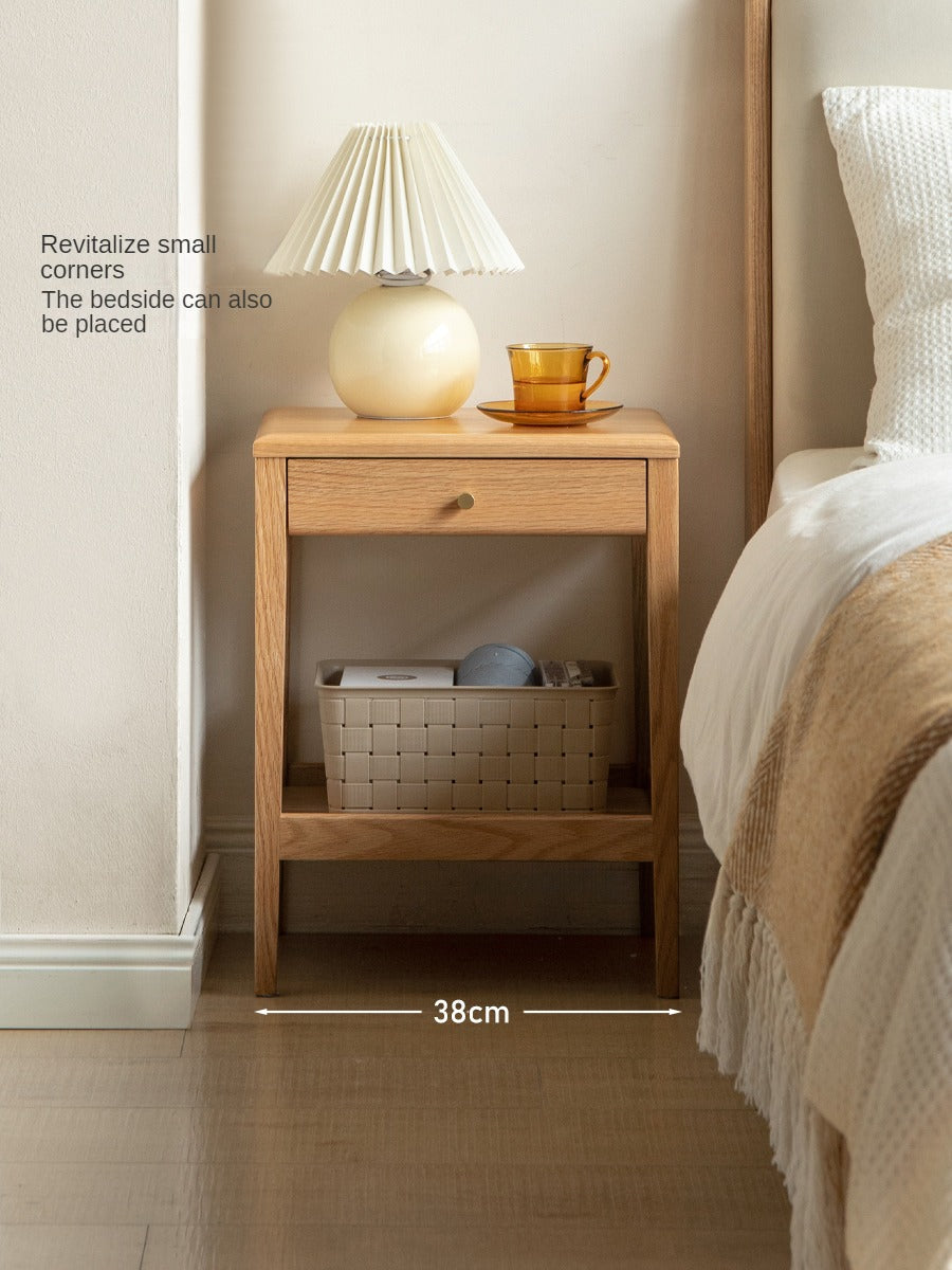 Oak, Black Walnut, Solid RubberWood Nightstand, Side Table.