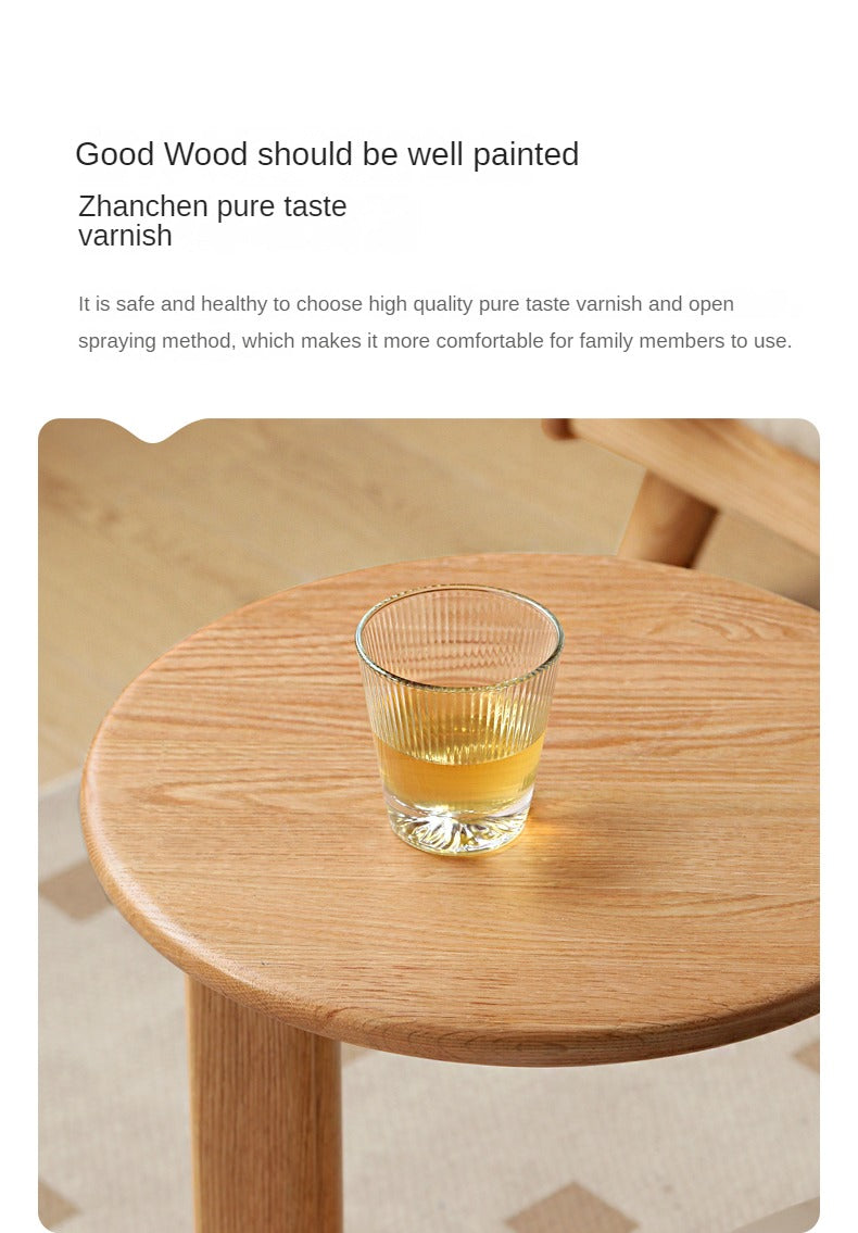 Oak Solid Wood Rock Plate Coffee Table