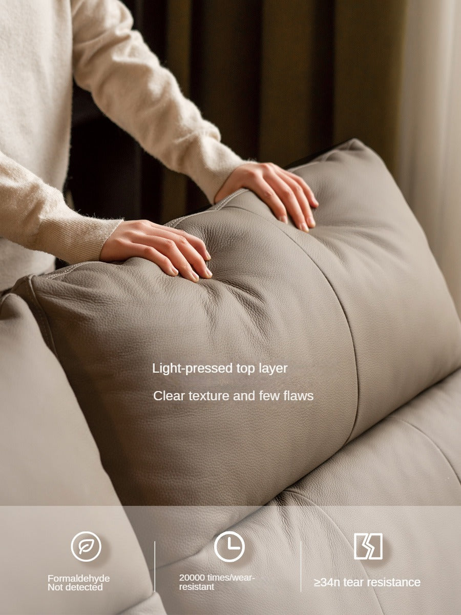 First Layer Leather Multifunctional Electric Telescopic Sofa.