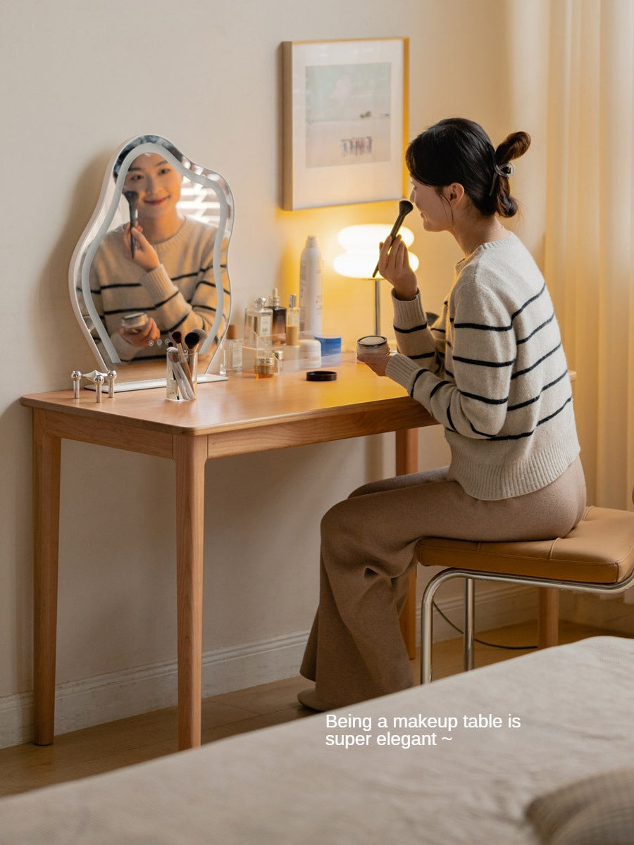 Cherry Solid Wood Desk Medieval Study Computer Desk