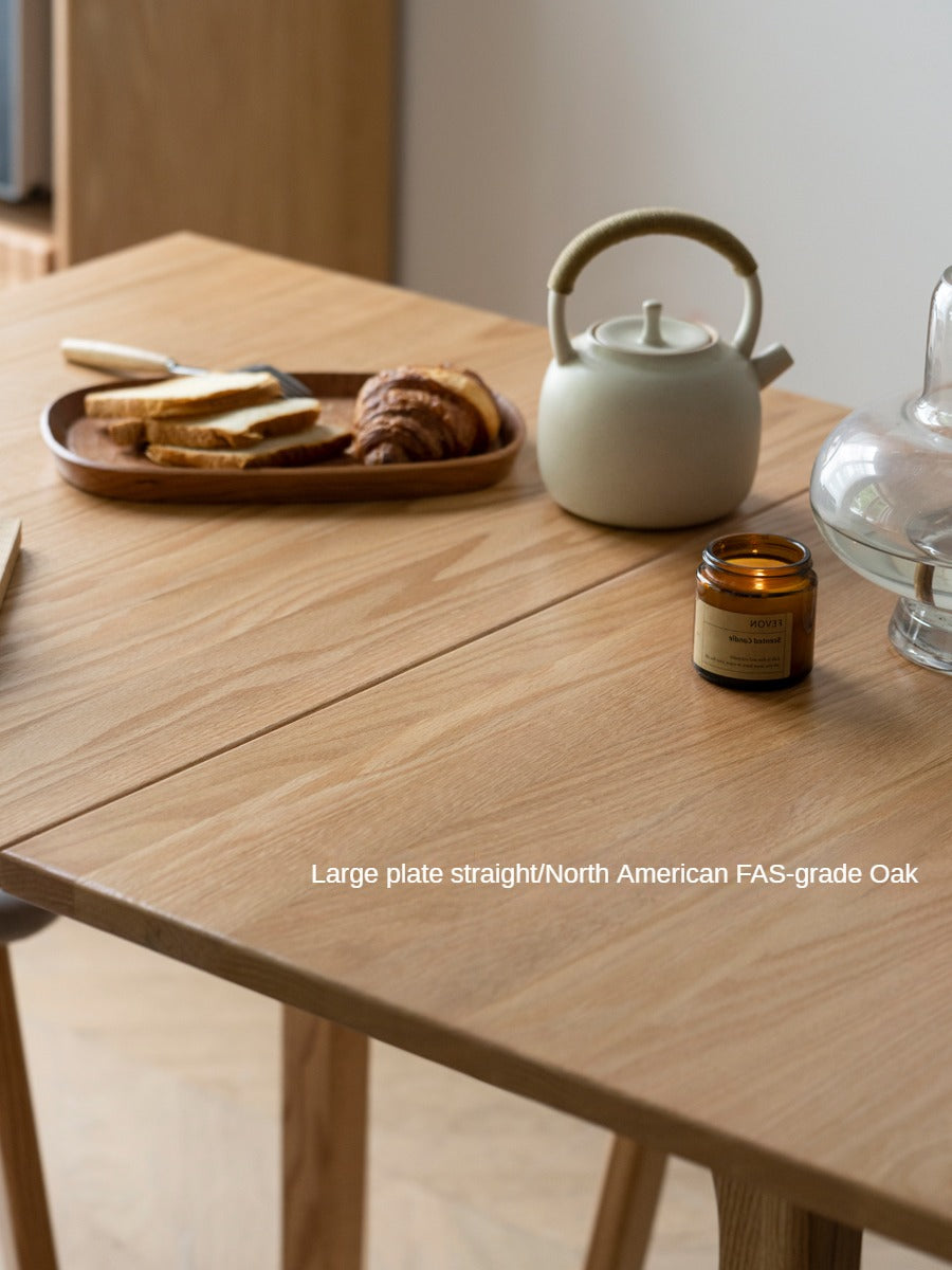 Oak Solid Wood Folding Small Dining Table