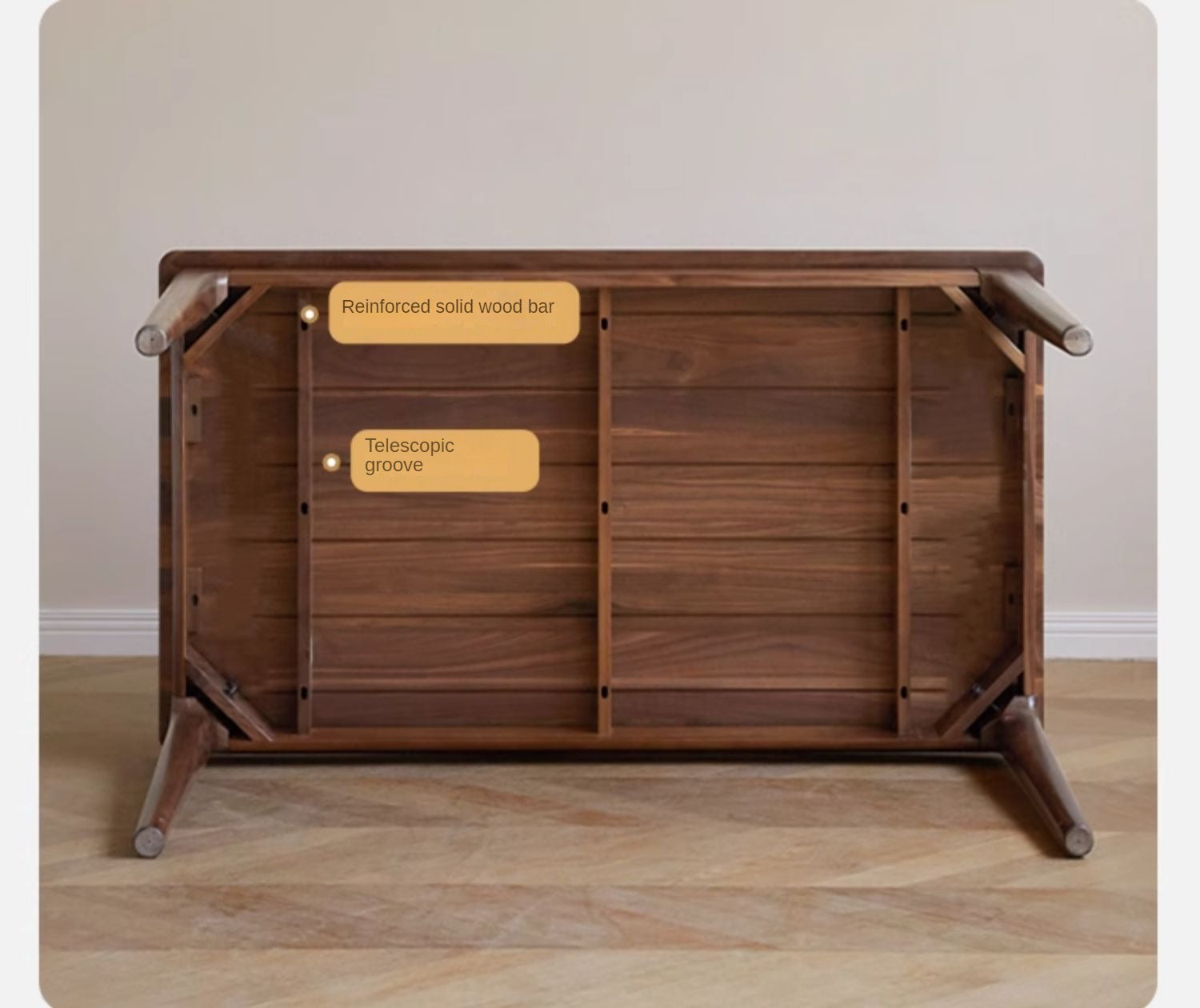 Black Walnut Solid Wood Rectangular Dining Table