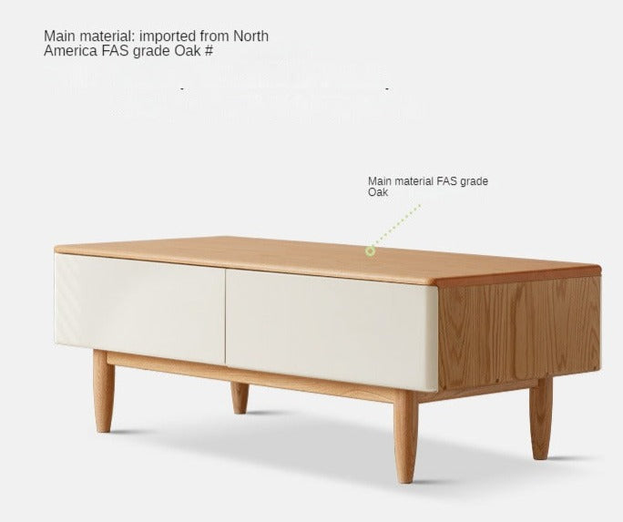 Oak Solid Wood Modern Storage TV Cabinet.