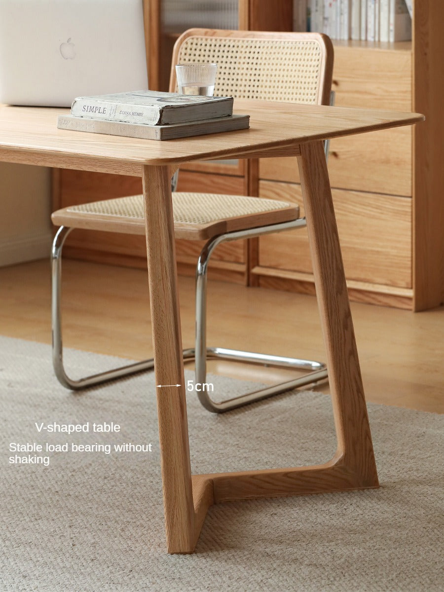 Oak, Ash Solid Wood Large Office Desk